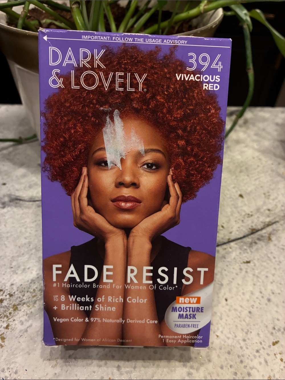 Dark & Lovely Fade Resist Hair Color 394 Vivacious Red